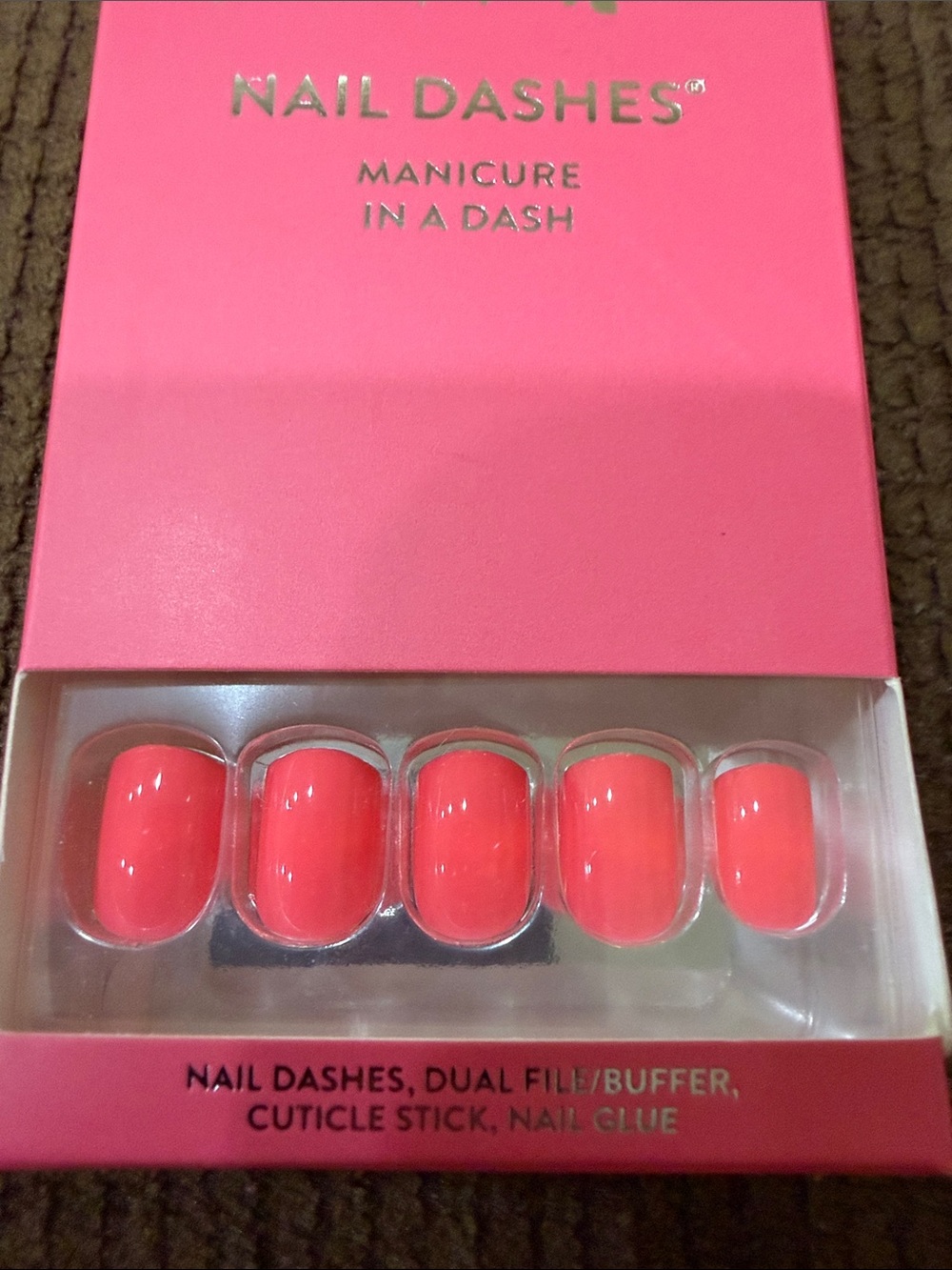Red Aspen Nail Dashes  Press-On Nails - Picture 8 of 13